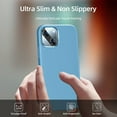 thumbnail image 5 of [5 in 1 Designed for iPhone 13 Case, with 2 Pack Screen Protector + 2 Pack Camera Lens Protector, Liquid Silicone Slim Shockproof Protective Phone Case [Microfiber Lining] 6.1 (Light Blue)…, 5 of 13
