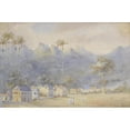 thumbnail image 2 of Richard Heys 14x11 Gold Ornate Wood Frame and Double Matted Museum Art Print Titled - Settlement Tahiti (1826), 2 of 4