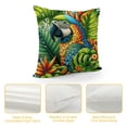 thumbnail image 4 of Leisuo  Tropical Throw Pillow Covers Tropical Leaves&amp;Flowers with Parrot Flamingo Bird Pattern Home Decorative Cushion Covers Pillowcase (Tropical), 4 of 5