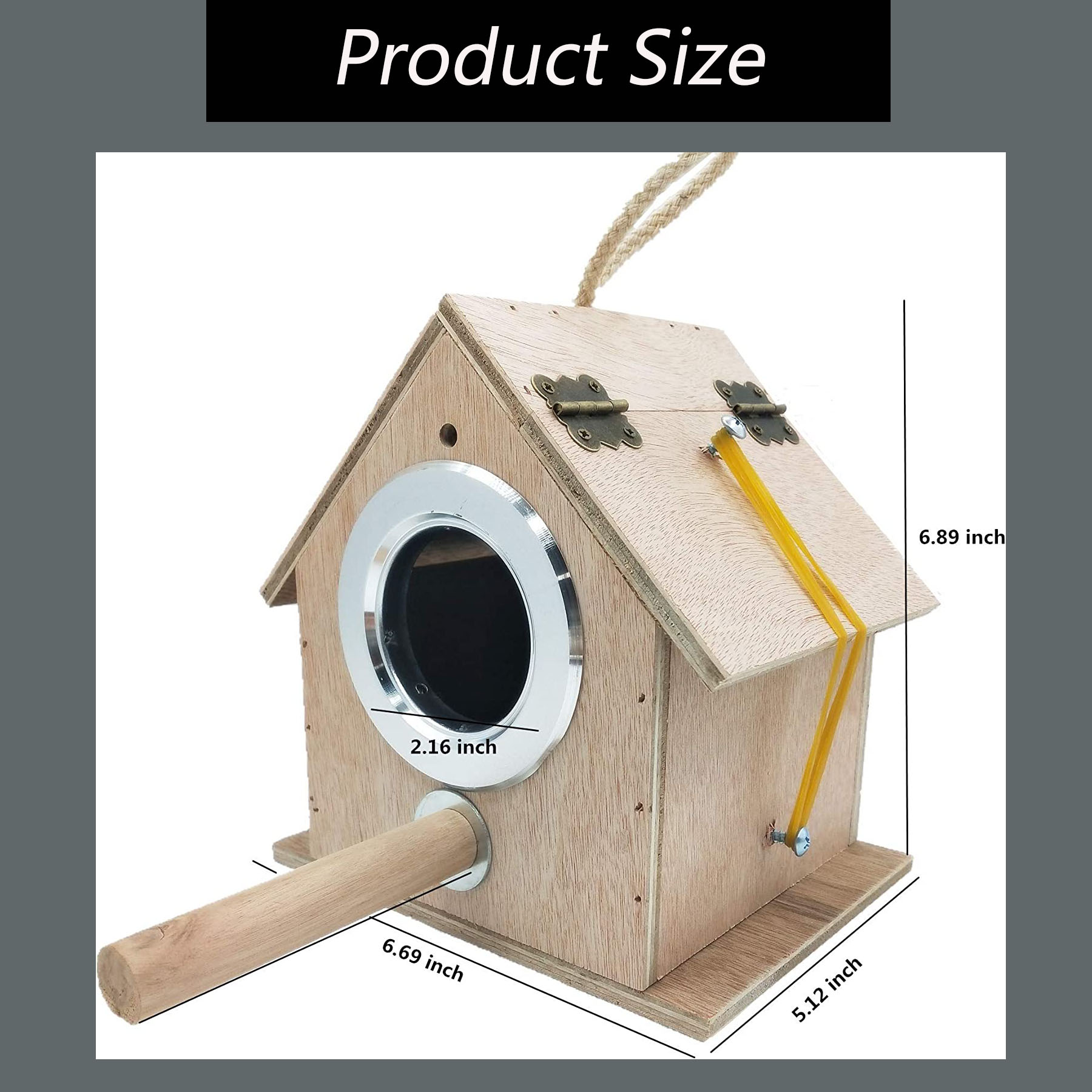 Parakeet Nest Warm Box, Bird Breeding Box, Parrot Wood House Nesting Box, Parrotlets Budgie