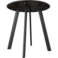 thumbnail image 4 of Minimalist Side Table - Smooth Round Surface, Stable Four-Leg Design, Perfect as Plant Stand or Nightstand (Modern Decor)​ - Black, 4 of 6