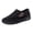 Black, variant on Women's Wide Width Slip On Walking Shoes Adjustable Hook & Loop Strap Breathable Mesh Air Cushion Non-Slip Comfort Casual Sneakers
