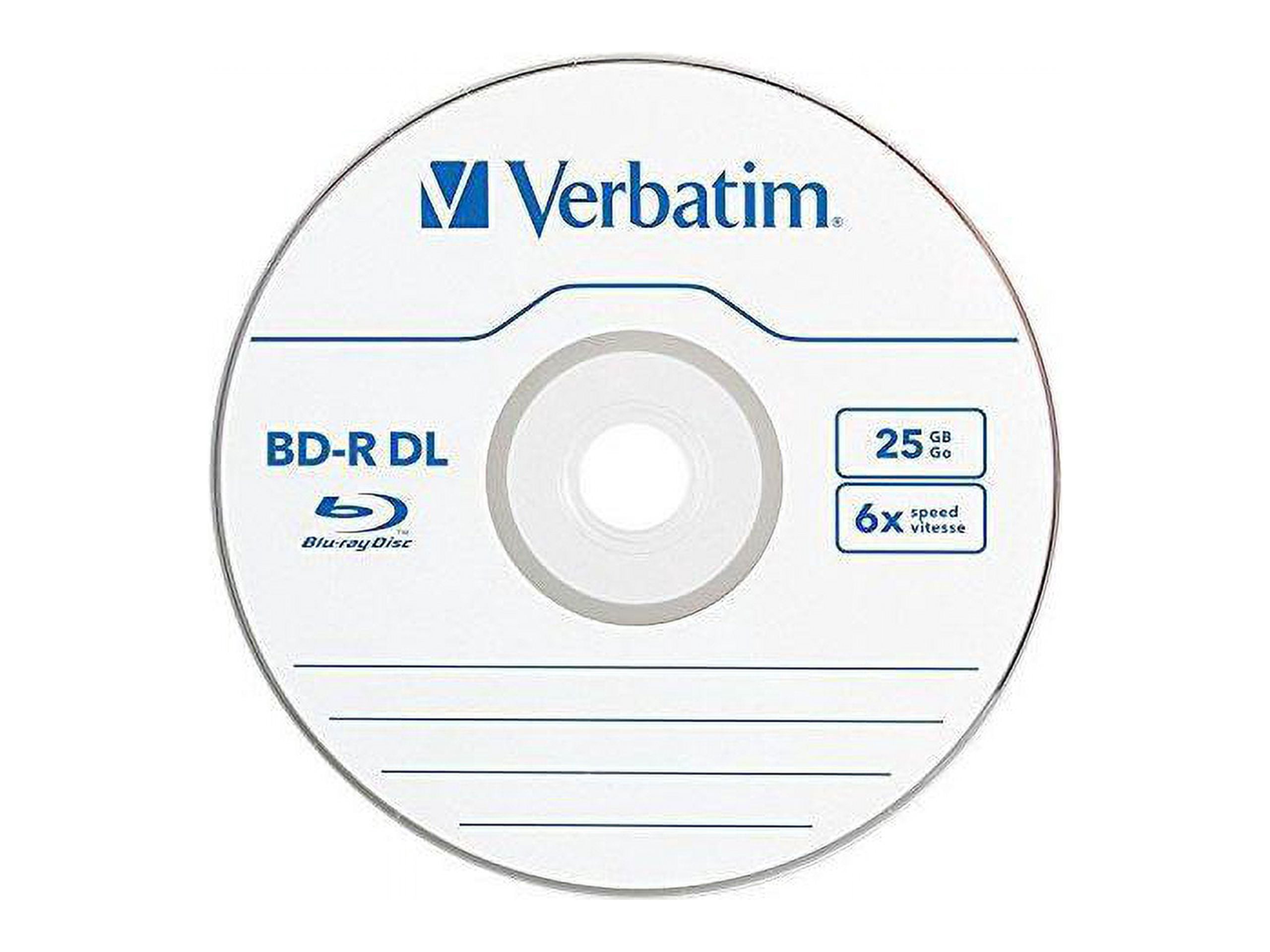 Verbatim bd-r dl branded 25pk 50gb/6x white laser - Walmart.com 