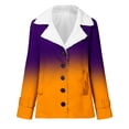 thumbnail image 4 of IROINNID Plush Jacket for Women Winter Thermal Fleece Jacket Long Sleeve Button Down Print Coat with Pocket,Yellow, 4 of 5