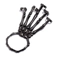 thumbnail image 1 of Pulsera Pingyongchang con forma de calavera de metal con forma de esqueleto esclavo, cadena de mano para mujer, cadena de mano y articulación ósea para mujer, regalo de fiesta, joyería negra, 1 of 3