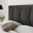 thumbnail image 5 of ipormis Queen Size Metal Platform Bed Frame,Fabric Upholstered Button Tufted Headboard& Underbed Storage, No Box Spring Needed, Easy Assembly, Dark Grey, 5 of 7