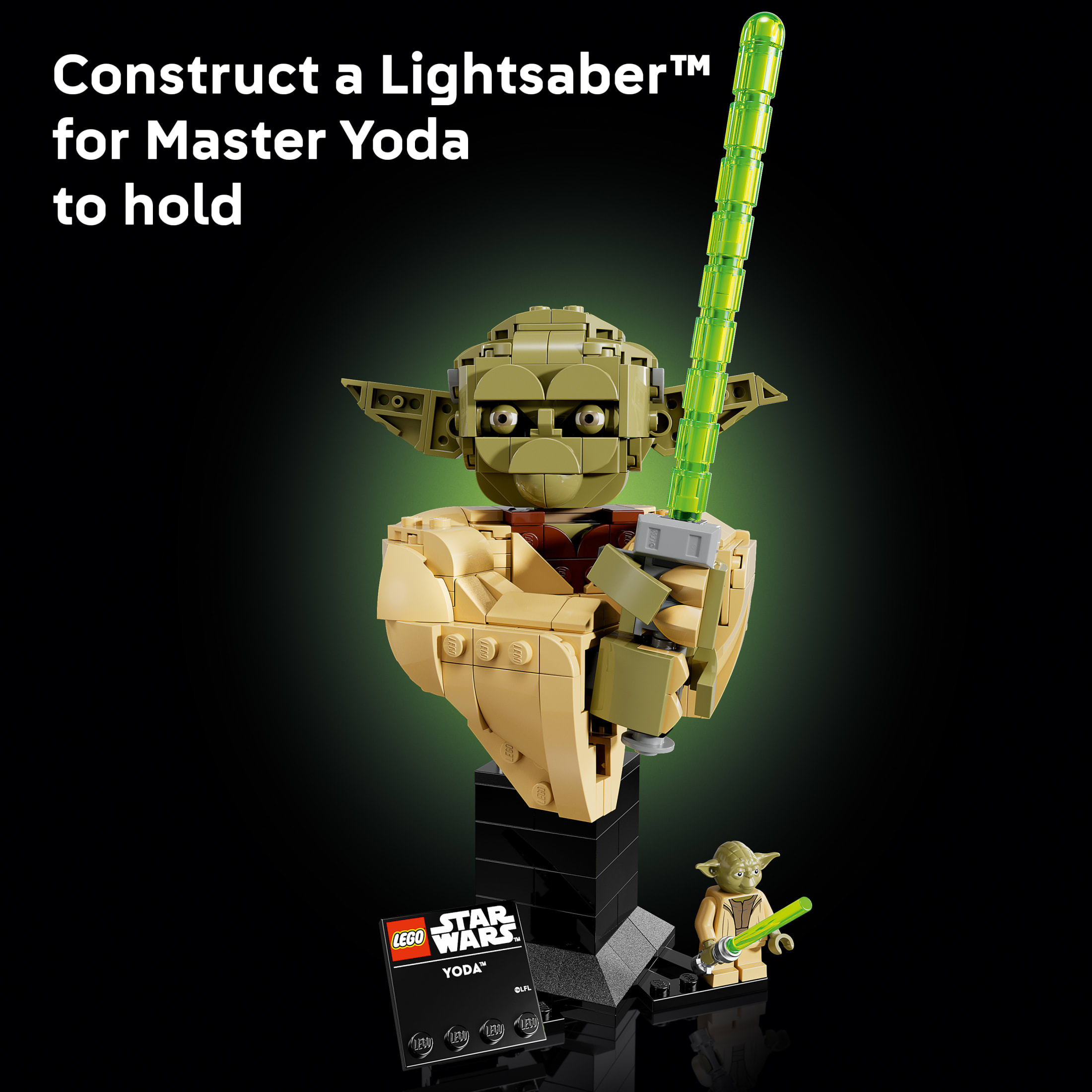 LEGO Star Wars: El Ataque de los Clones Busto de Yoda con Sable de Luz - Set de Construcción Coleccionable para Adultos, Mayores de 18 Años - Regalo de Star Wars para Hombres y Mujeres - Decoración para Dormitorio o Estante - 75438 5