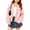 08#Pink, variant on Girls Zip Up Cardigan Sweatshirt Long Sleeve Button Plain Tops School Girl Sweater Jacket Kids Fall Clothes