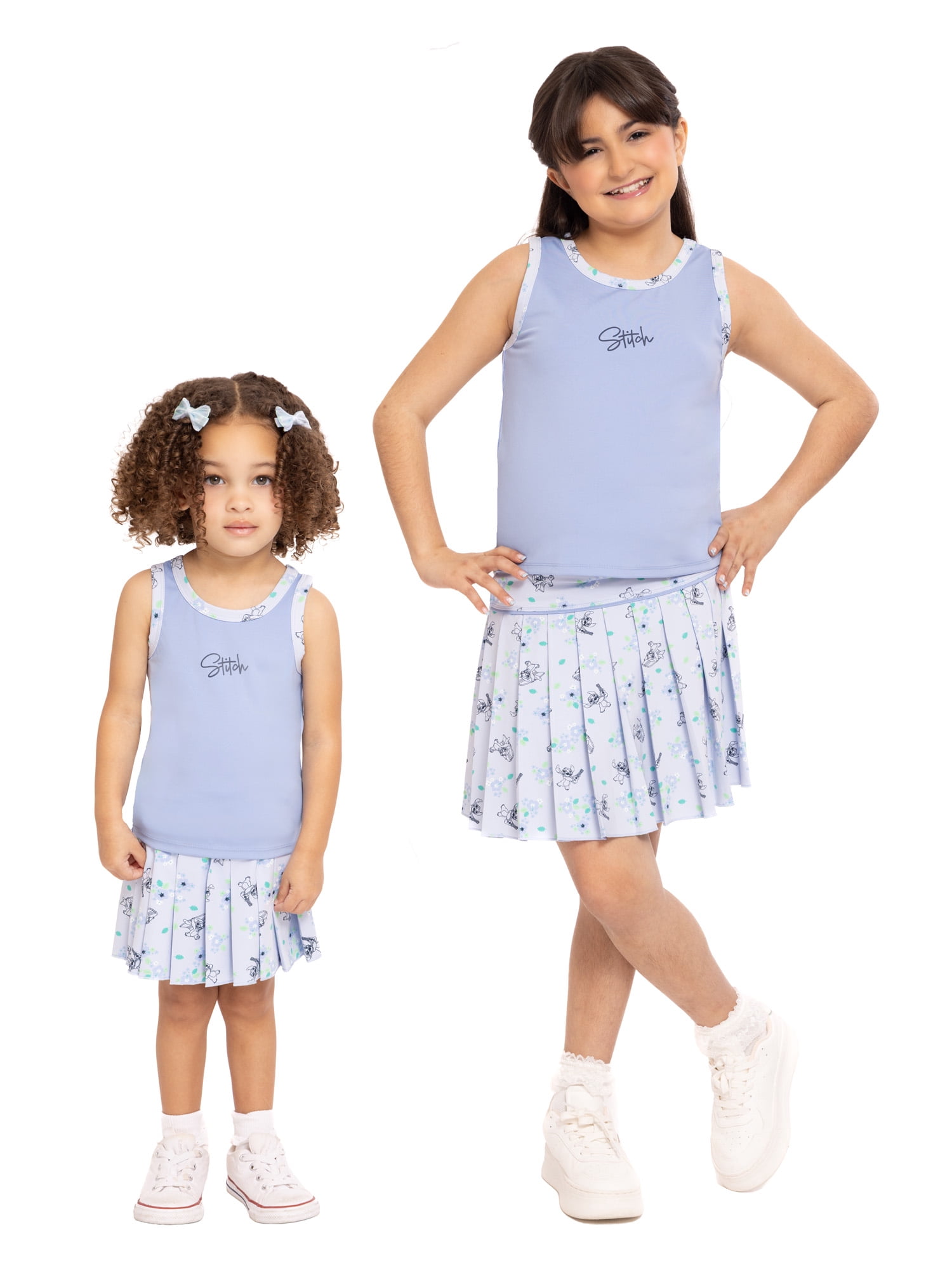 Stitch Toddler Girls Active Tank Top and Pleated Skort Set, 2-Piece, Sizes 12M-3T