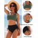 thumbnail image 4 of Conjunto de bikini Blooming Jelly de cintura alta entrecruzado para mujer, 4 of 6