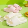 thumbnail image 2 of Nuevas sandalias de verano concisas de color sólido para mujer, cómodas y suaves, para el hogar, para parejas, para interiores, 2 of 6