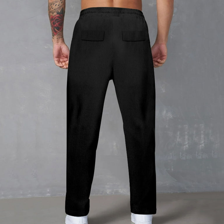 JUNEYUNG Men Winter Pants Sweatpants Men Tight Exercise