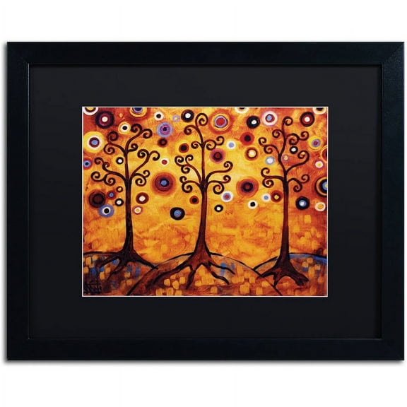 Trademark Fine Art "18" Canvas Art by Natasha Wescoat, Black Matte, Black Frame