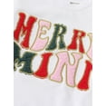 thumbnail image 5 of Liacowi Baby Christmas Romper Classic Letter Embroidery Long Sleeve Bodysuit Newborn Winter Playsuit, 5 of 9