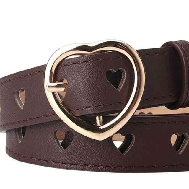Baohd Ceinture en Cuir PU pour Femmes Sangle de Taille Réglable pour Pantalons Robe de Soirée Marron