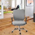 thumbnail image 2 of Elastic Office Chair Seat Covers Stretchable Chair Slipcover Silver computer desk Grey, 2 of 8
