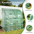 thumbnail image 4 of Aoodor 7x3x7 FT Lean to Greenhouse for Outdoors, Portable Walk-in Greenhouse with Shelves, Steel Frame with PE Cover, Anchor and Ropes, Green, 4 of 6