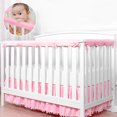 3 Piece Crib Bumpers Pads, Soft BiteProof Safe Teething Protection