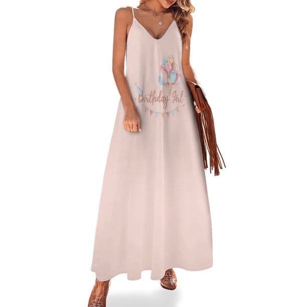 Vestido sin mangas para niña de cumpleaños Vestidos largos Vestido sexy Vestido de verano para mujer