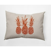 Simply Daisy 14" x 20" Pineapples Indoor/Outdoor Polyester Throw Pillow, Sienna