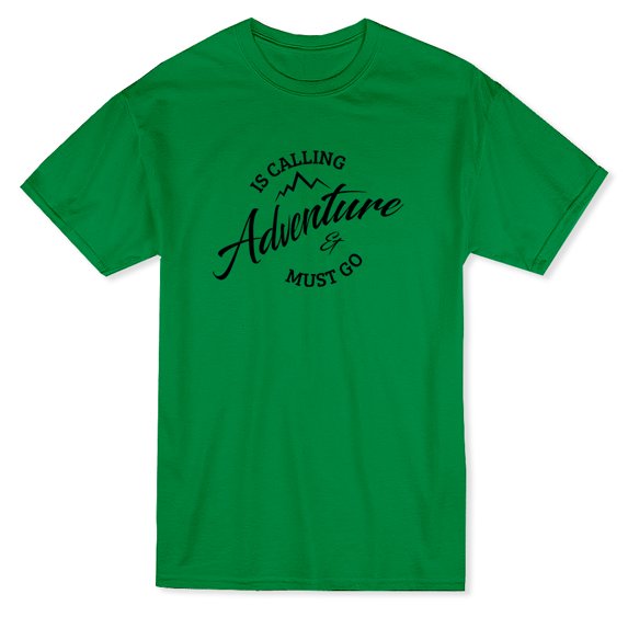 Adventure Is Calling Graphic Quote Men's T-shirt