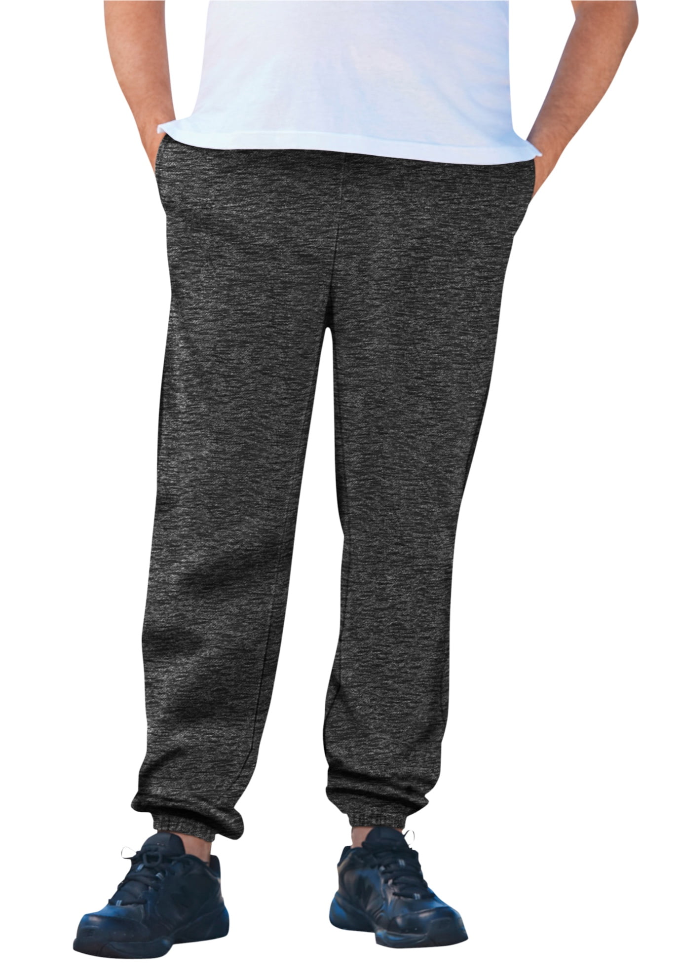 Kingsize - KingSize Men's Big & Tall Fleece Elastic Cuff Sweatpants - Walmart.com - Walmart.com