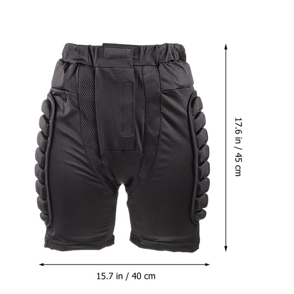 FENGGUIQU Black Sports Protection Pant for Safe Cycling and Skating, Synthetic Material, Durable Padding Size M