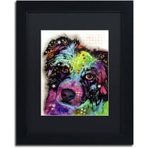 Trademark Fine Art "Aussie" Canvas Art by Dean Russo, Black Matte, Black Frame