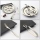 thumbnail image 4 of 4 Pcs Coctail Set Escargot Dining Set Escargot Tableware Shellfish Forks Stainless Steel Escargot Tongs Snail Tongs Forks Banmo, 4 of 4