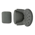 thumbnail image 2 of Christopher Knight Home Tafton Fabric Club Chair and Ottoman Set, 2-Pcs Set, Grey, 2 of 15