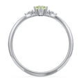 thumbnail image 4 of Birthstone Oval Ring with Shoulder Accents - Peridot (August), 4 of 5