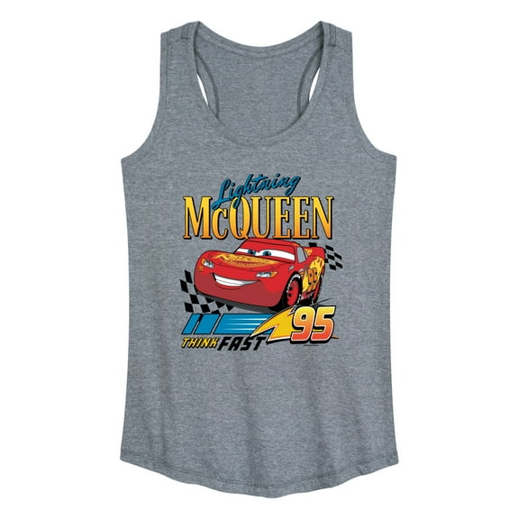 Disney's Cars - Lightning McQueen Think Fast - Women's Racerback Tank Top