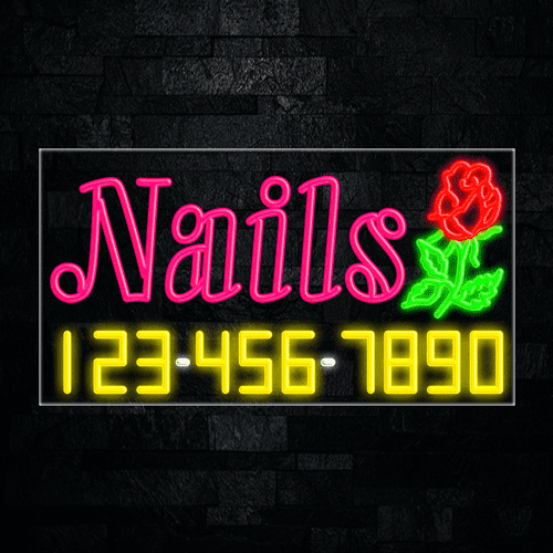 Nails LED Neon Sign 33"L x 18"H #35008