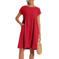 thumbnail image 6 of Sales Today Clothing Dresses for Women 2025 Summer Cotton Linen Solid Gauze Dress Loose Casual Beach Vacation Flowy Midi Dress with Pockets, 6 of 8
