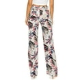 thumbnail image 3 of Cali1850 Women's Casual Linen Pants 32" Inseam Oceanside Drawstring Smocked Waist Lounge Beach Pants with Pockets, 3 of 6