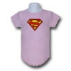 Superman infsnapsupgpink-0-6-0-6 Months Superman Infant Pink Snapsuit - 0-6 Months