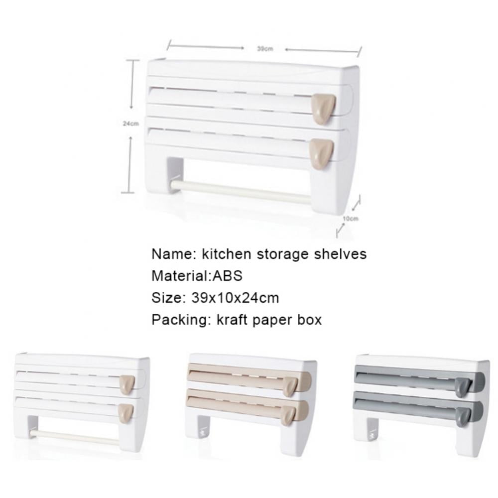 Buy Plastic Cling Wrap Dispenser, 4in1 WallMount Sauce Bottle