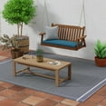 thumbnail image 5 of Jordan Manufacturing 48" x 18" Celosia Legion Blue Crosshatch Rectangular Outdoor Settee Swing Bench Cushion with Ties, 5 of 11