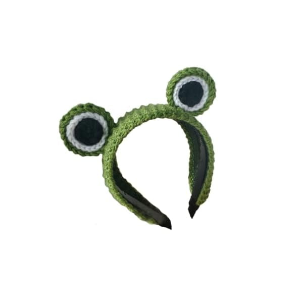 wonima44 Frog Big Eyes Headband for Women SPA Skin Care Facial Hair Band Makeup Washing Hair Accessories (Green)