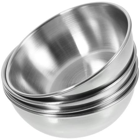 

Qius 4pcs Stainless Steel Sauce Dishes Food Dipping Bowls Round Seasoning Dish Saucer Appetizer Plates