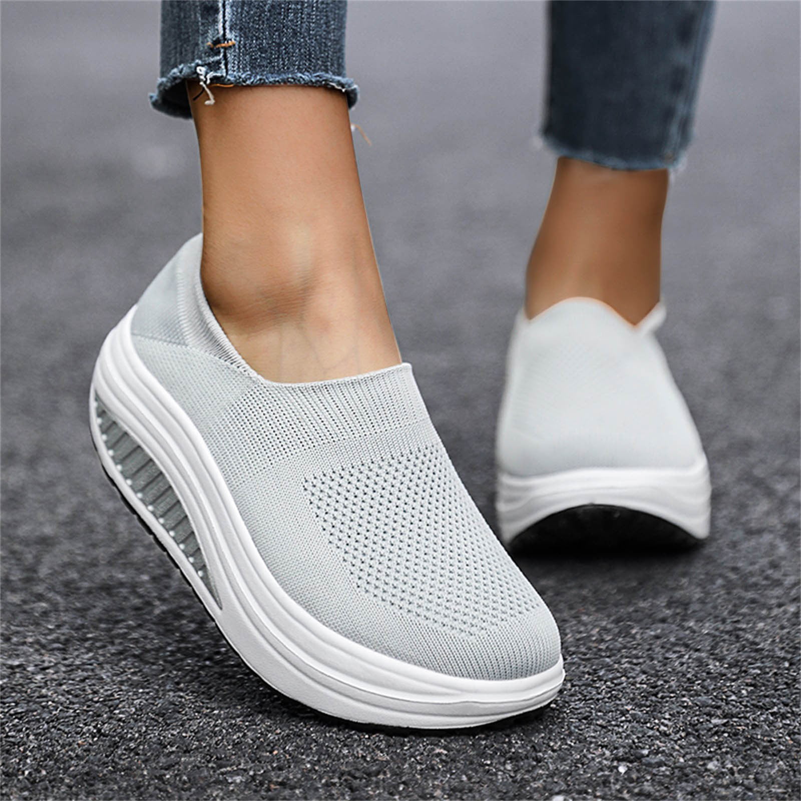  JWSVBF Women's Slip on Sneakers Womens Canvas Slip on Shoes  Fashion Rhinestone Tennis Shoes for Women Black and White Loafers White  Sneakers for Women Slip On : Sports & Outdoors