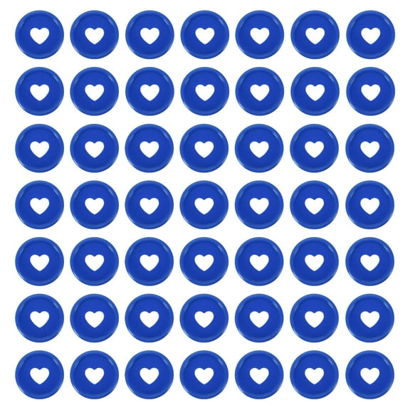60Pcs Plastic Book Binding Discs, 24mm Heart Discbound Expansion Discs Binder Ring for DIY Notebooks Planner Accessories, Dark Blue