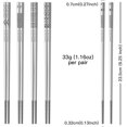 thumbnail image 3 of Palillos de metal reutilizables, 5 pares: juego de palillos de acero inoxidable, apto para lavaplatos, antideslizante, caja de regalo, grabado con láser, 3 of 4