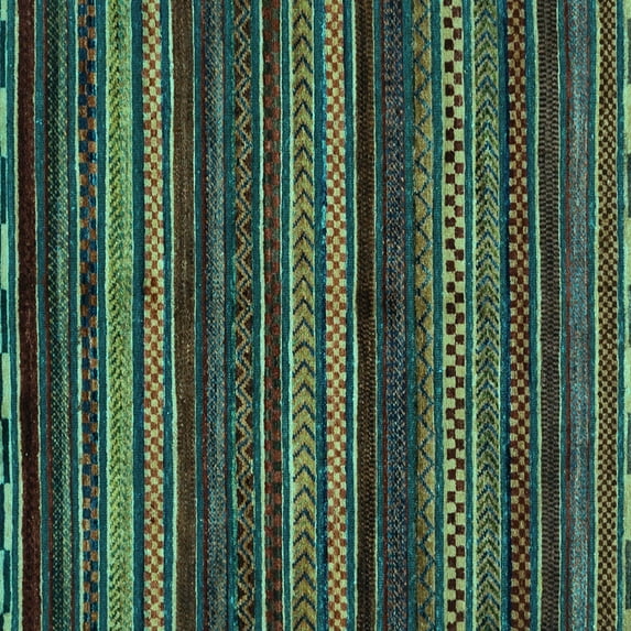 Ahgly Company Indoor Square Oriental Light Blue Modern Area Rugs, 4' Square