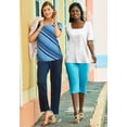 thumbnail image 6 of Jessica London Women's Plus Size Stretch Cotton Square Neck Tee, 6 of 6
