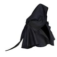 thumbnail image 4 of Cape d'Halloween Moine Moine Robe Cape de Sorcier Poncho Gothique à Capuche pour Unisexe Noir, 4 of 10