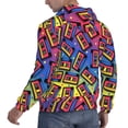 thumbnail image 6 of Goofa Vintage Audio Cassettes for Men's Hooded Sweatshirt - Lightweight Pullover Hoodie with Kangaroo Pocket, Perfect for Everyday Wear-3X-Large, 6 of 7
