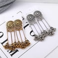thumbnail image 6 of Indian Jhumka Jhumki Ethnic Dangle Earring for Women Vintage Long Tassel Bell Drop Earrings Boho Flower Beaded Bollywood Jewelry Boho Traditional Oxidized Antique Festival Party Gift for Lady, 6 of 13