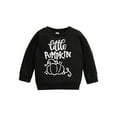 thumbnail image 1 of goowrom Children Halloween Printed Pattern Pullover, Black Round Collar Tops, 1 of 7