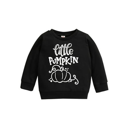 

Nituyy Baby Halloween Sweatshirt Tops with Pumpkin Print Pullover Coat Outwear